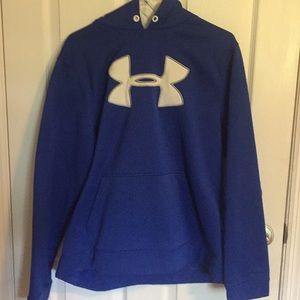 blue Under Armour hoodie